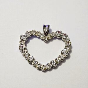 Rhinestone Heart-shaped Pendant